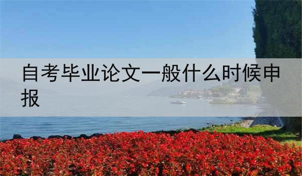 自考毕业论文一般什么时候申报