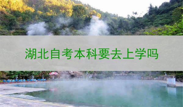 湖北自考本科要去上学吗