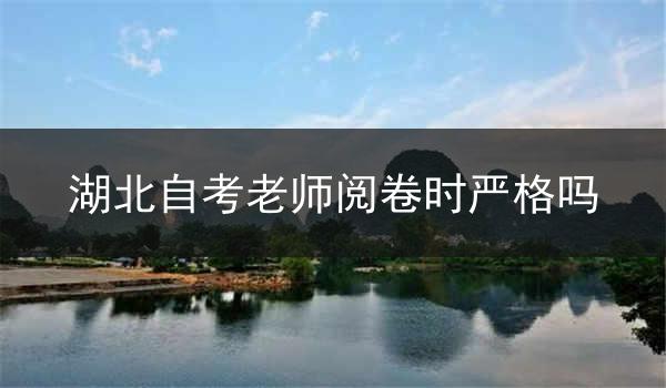 湖北自考老师阅卷时严格吗