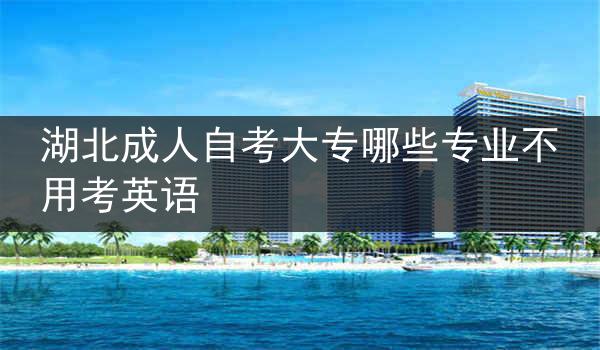湖北成人自考大专哪些专业不用考英语
