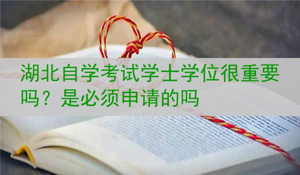湖北自学考试学士学位很重要吗？是必须申请的吗