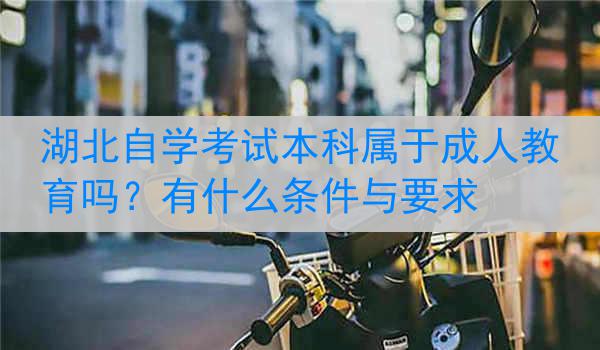 湖北自学考试本科属于成人教育吗？有什么条件与要求