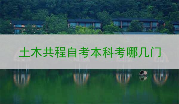 土木共程自考本科考哪几门