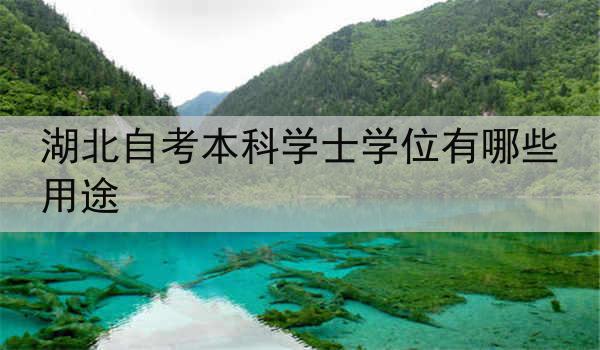 湖北自考本科学士学位有哪些用途
