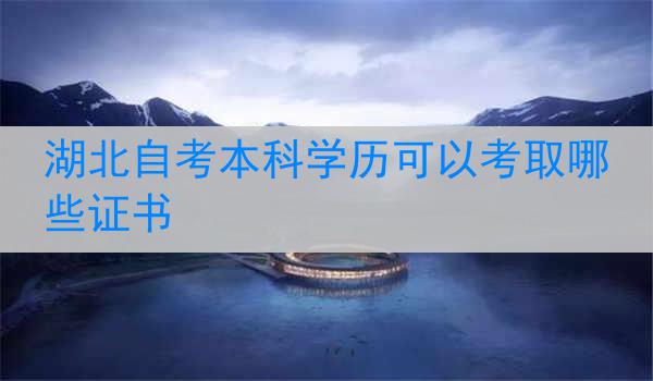 湖北自考本科学历可以考取哪些证书