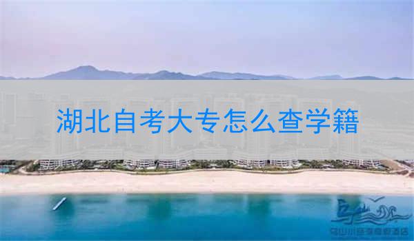 湖北自考大专怎么查学籍