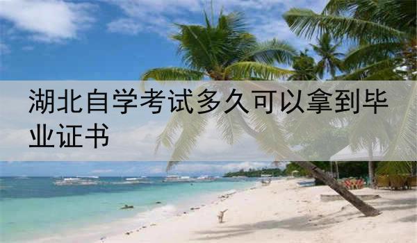 湖北自学考试多久可以拿到毕业证书