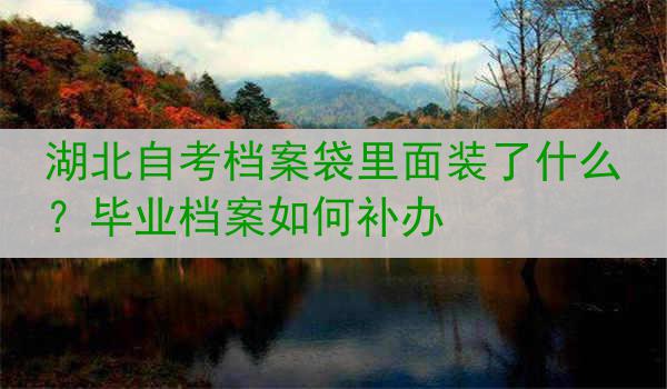 湖北自考档案袋里面装了什么？毕业档案如何补办