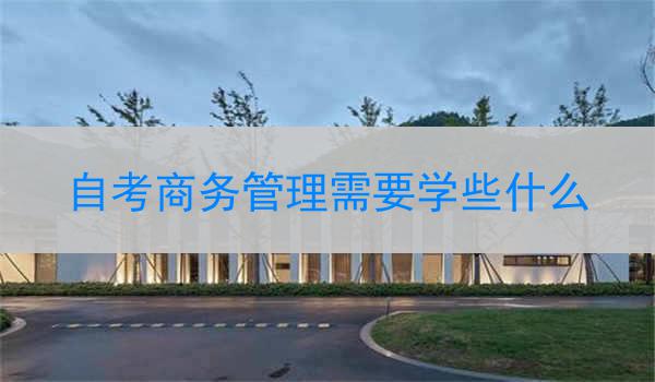 自考商务管理需要学些什么