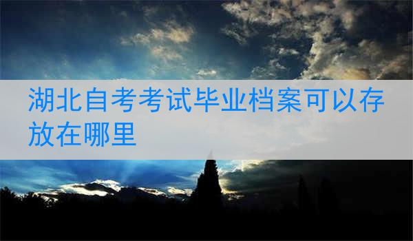 湖北自考考试毕业档案可以存放在哪里