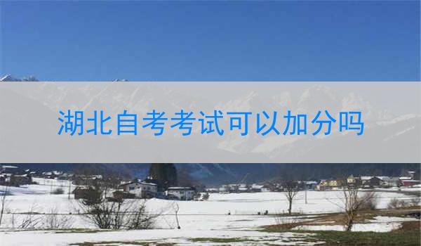 湖北自考考试可以加分吗