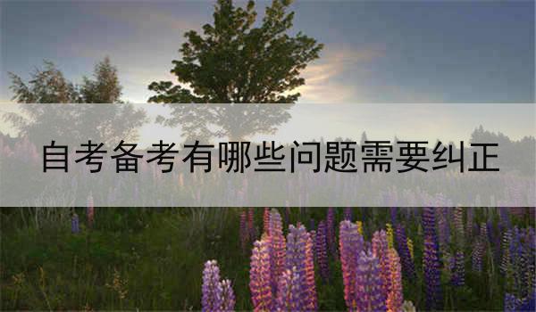 自考备考有哪些问题需要纠正