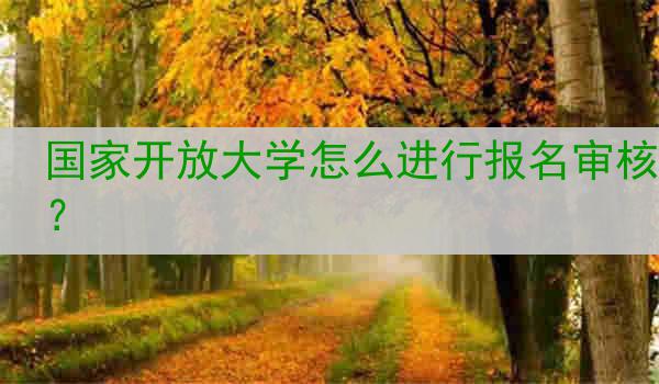国家开放大学怎么进行报名审核？