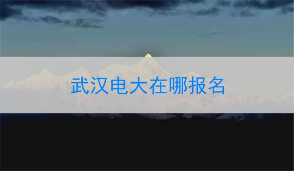 武汉电大在哪报名