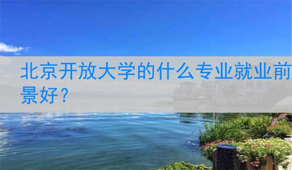 北京开放大学的什么专业就业前景好？