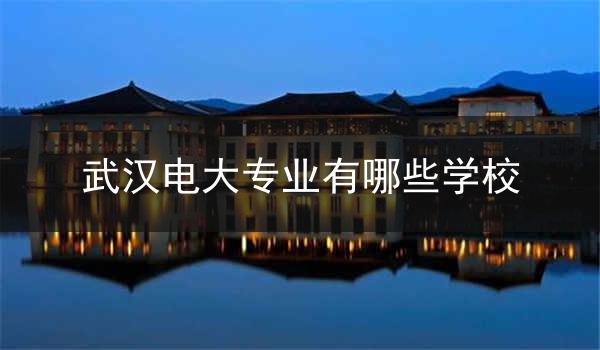 武汉电大专业有哪些学校