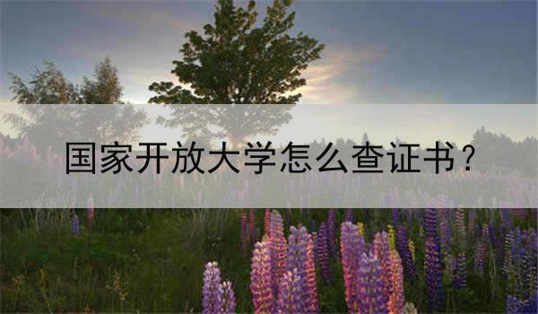 国家开放大学怎么查证书？