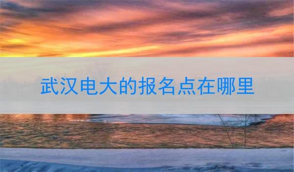 武汉电大的报名点在哪里