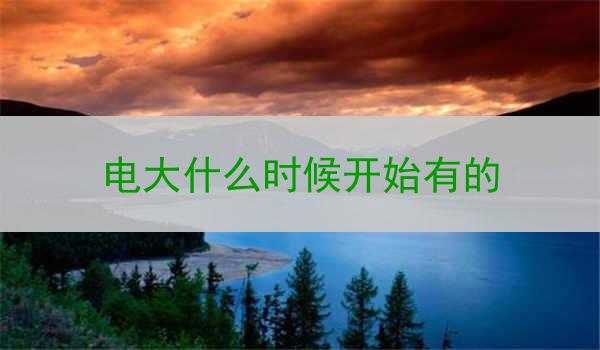 电大什么时候开始有的