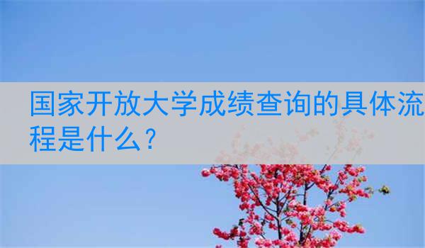 国家开放大学成绩查询的具体流程是什么？