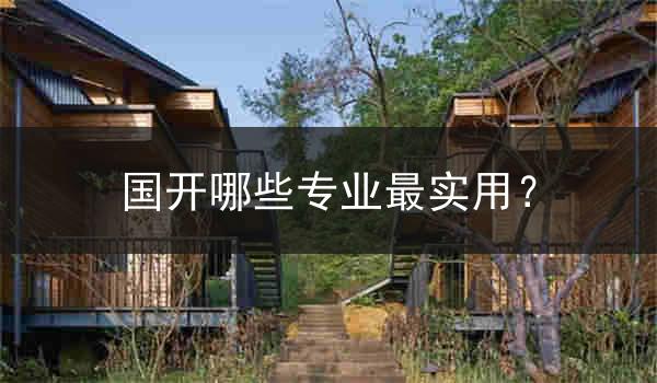 国开哪些专业最实用？