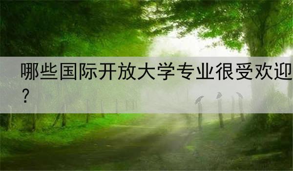 哪些国际开放大学专业很受欢迎？
