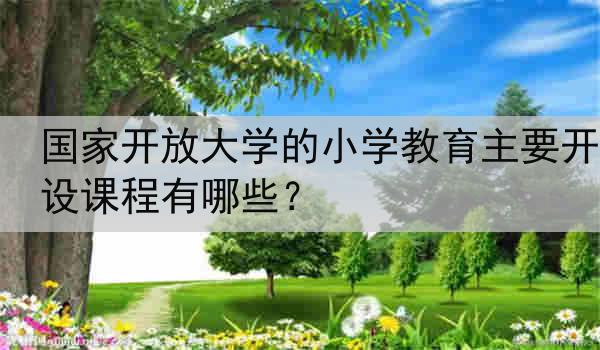 国家开放大学的小学教育主要开设课程有哪些？