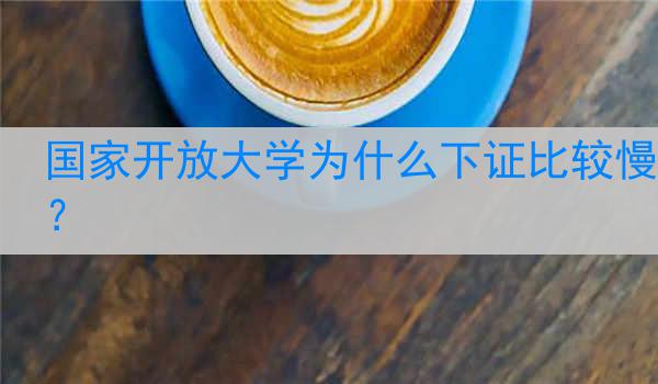 国家开放大学为什么下证比较慢？