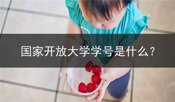 国家开放大学学号是什么？