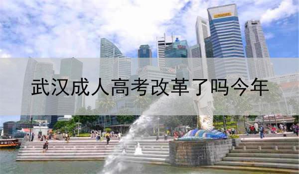 武汉成人高考改革了吗今年