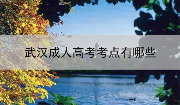 武汉成人高考考点有哪些