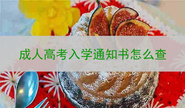 成人高考入学通知书怎么查