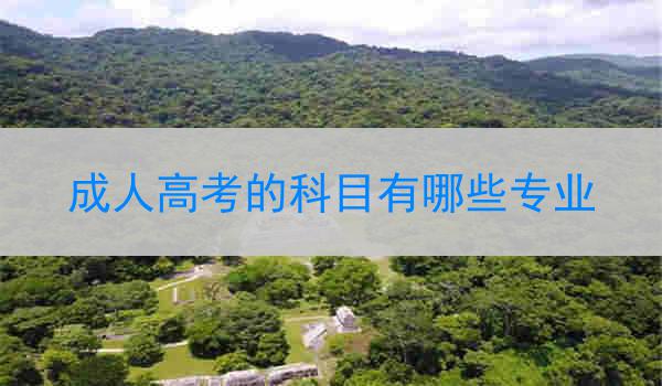 成人高考的科目有哪些专业
