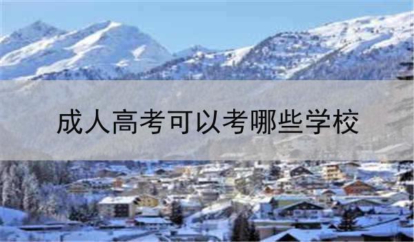 成人高考可以考哪些学校