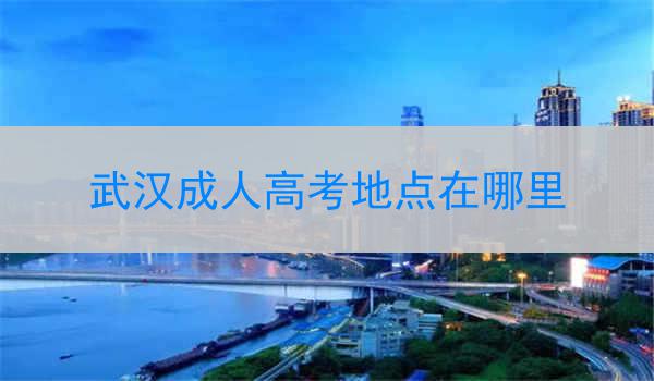 武汉成人高考地点在哪里