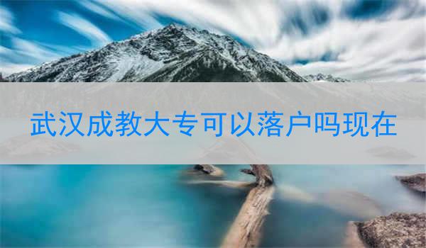 武汉成教大专可以落户吗现在