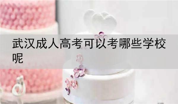 武汉成人高考可以考哪些学校呢