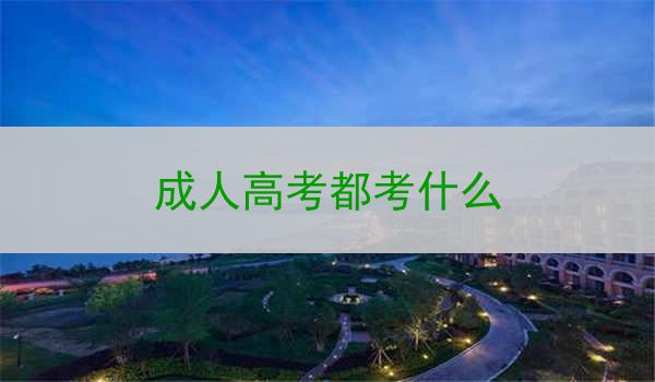 成人高考都考什么