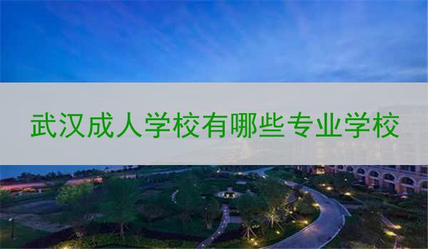 武汉成人学校有哪些专业学校