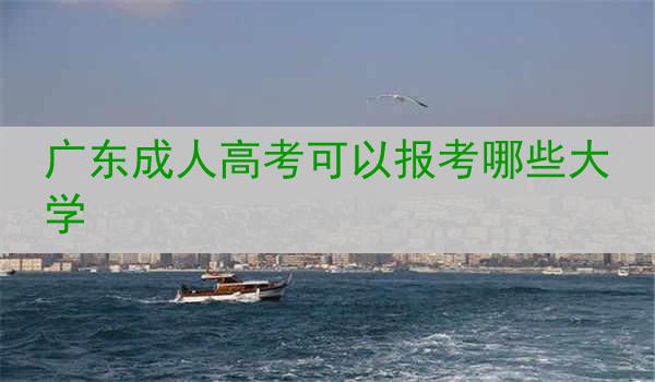广东成人高考可以报考哪些大学