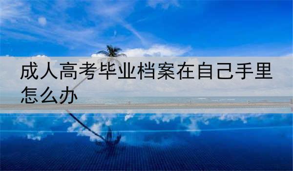 成人高考毕业档案在自己手里怎么办