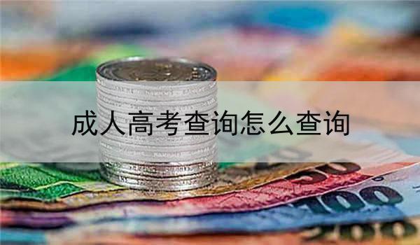 成人高考查询怎么查询