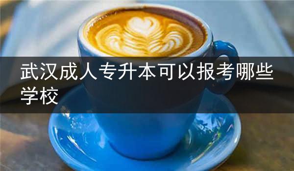 武汉成人专升本可以报考哪些学校