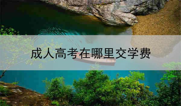 成人高考在哪里交学费