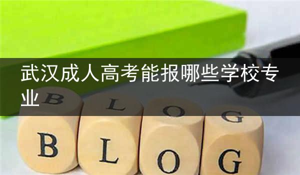 武汉成人高考能报哪些学校专业