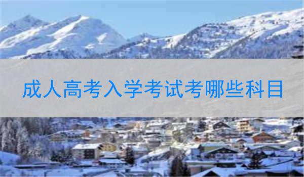 成人高考入学考试考哪些科目