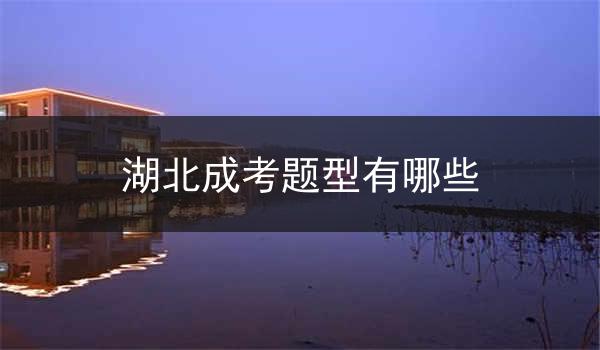 湖北成考题型有哪些