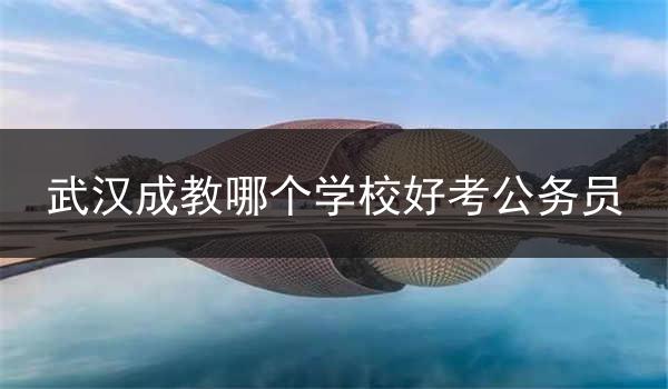 武汉成教哪个学校好考公务员