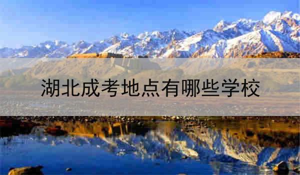 湖北成考地点有哪些学校