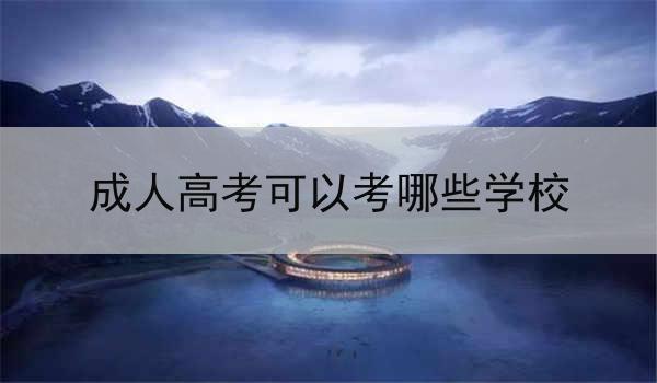 成人高考可以考哪些学校